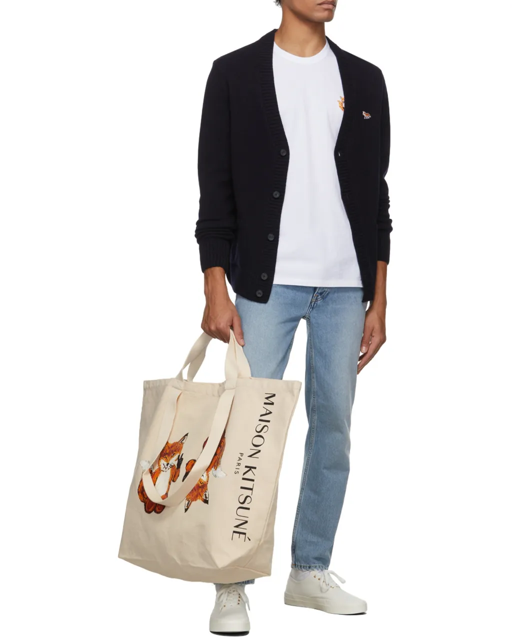V-Neck Long-Sleeved Cardigan