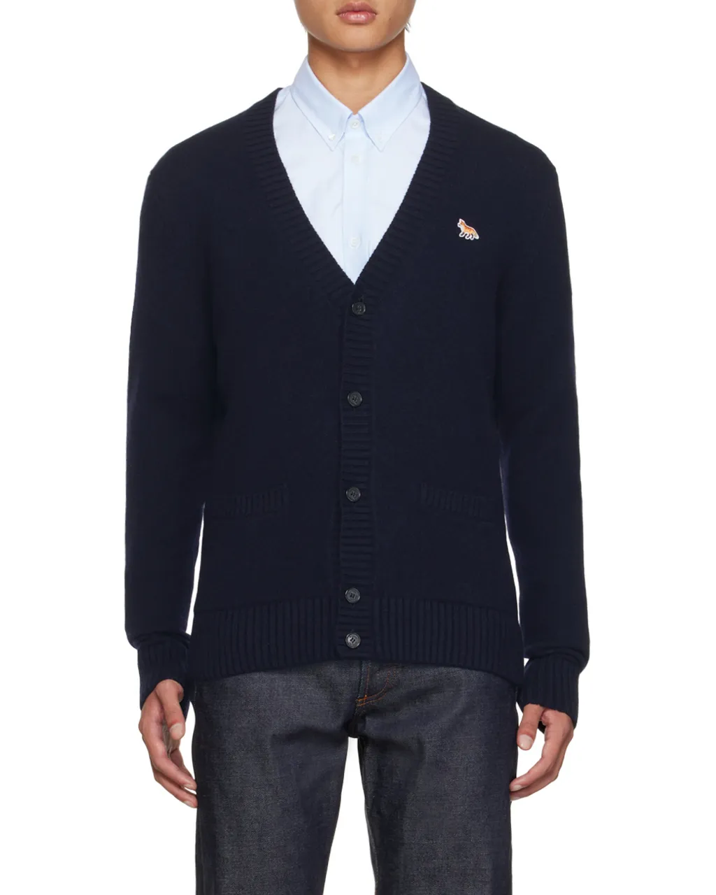 V-Neck Long-Sleeved Cardigan