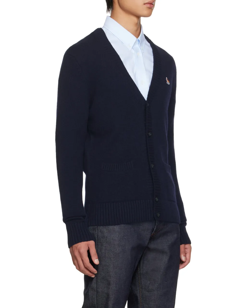 V-Neck Long-Sleeved Cardigan