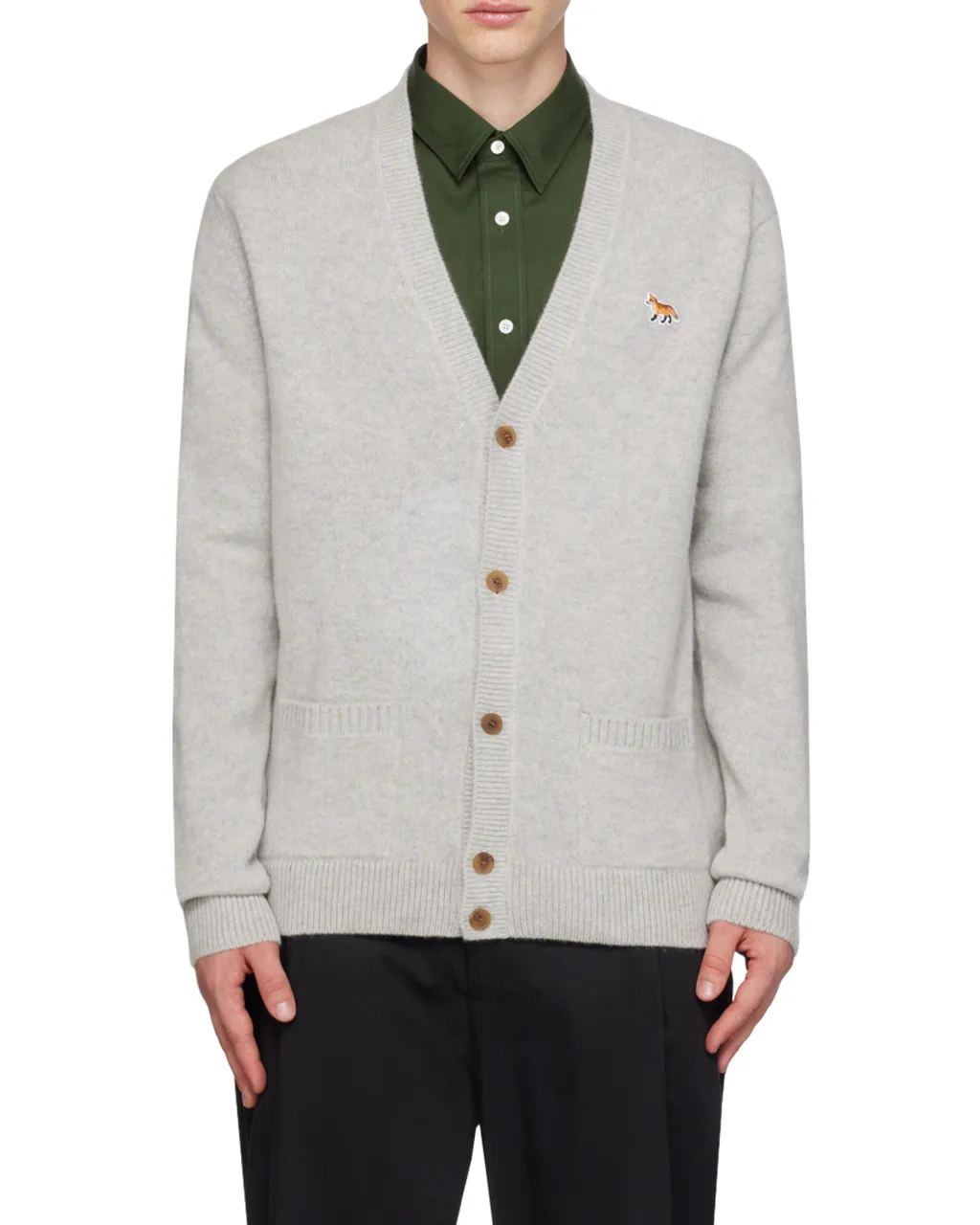 Fox Patch Knitted Cardigan