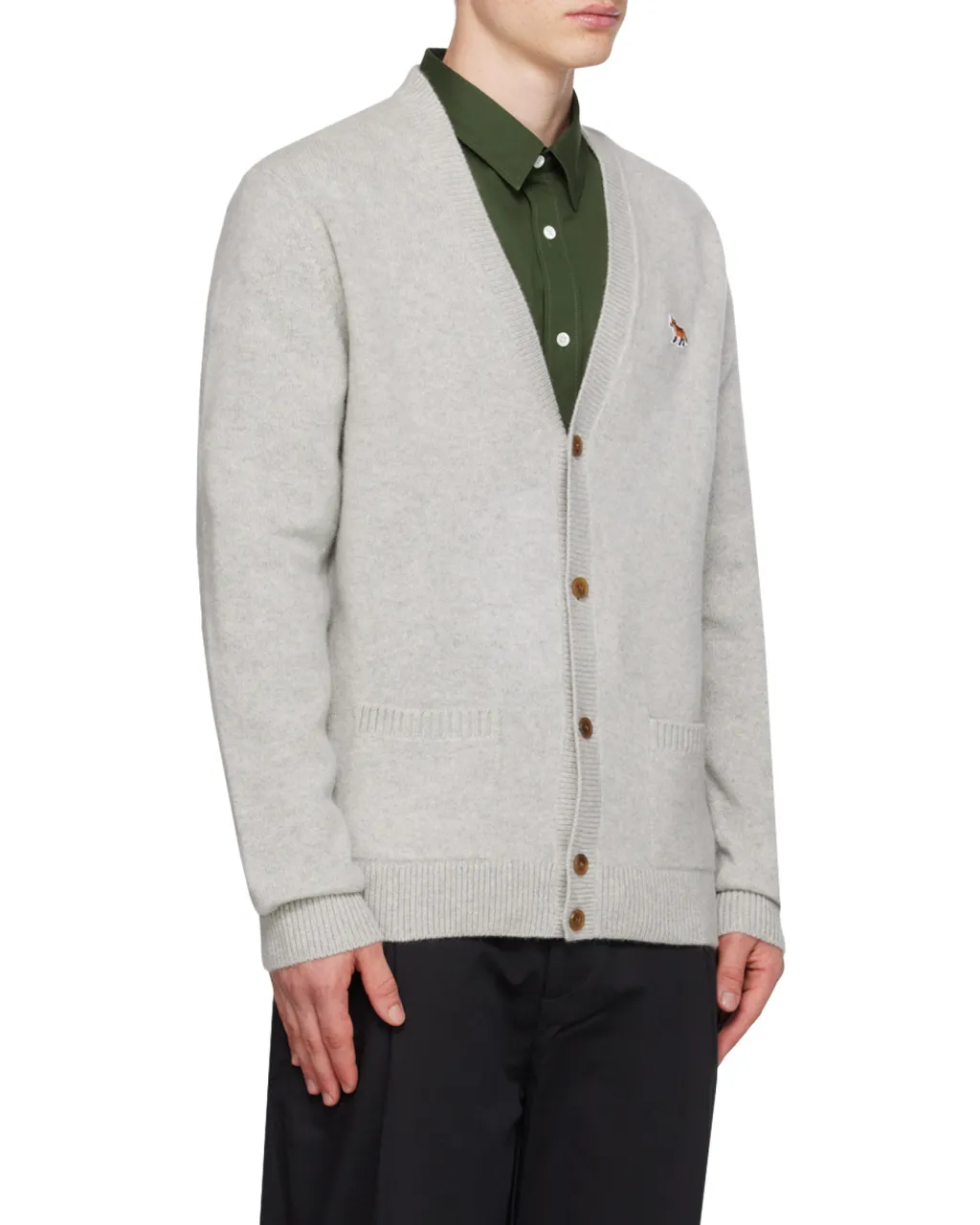 Fox Patch Knitted Cardigan