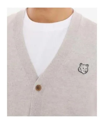 Bold Fox Head Patch Regular Cardigan