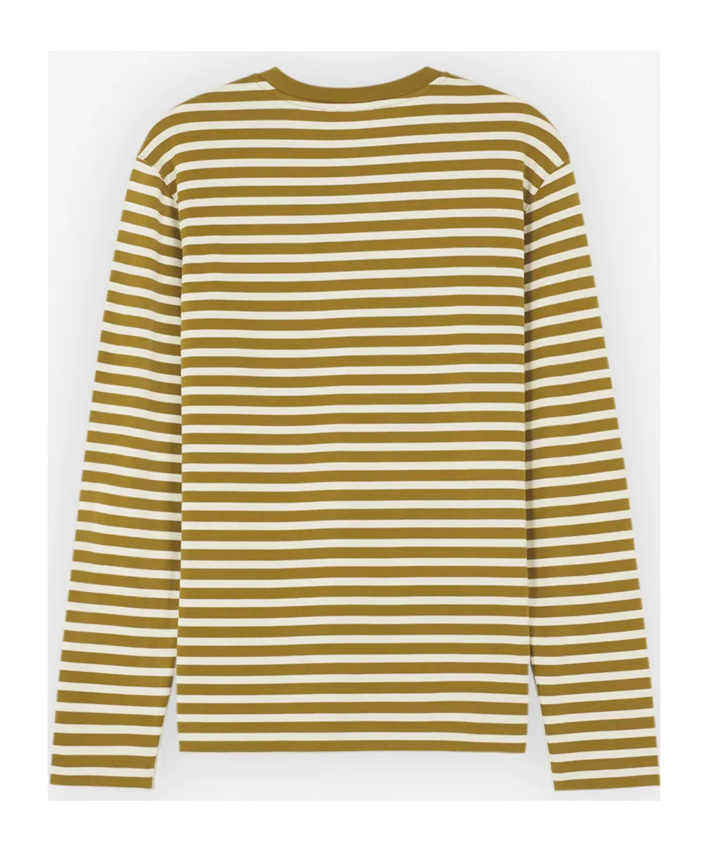 Fox Head Patch Striped T-Shirt