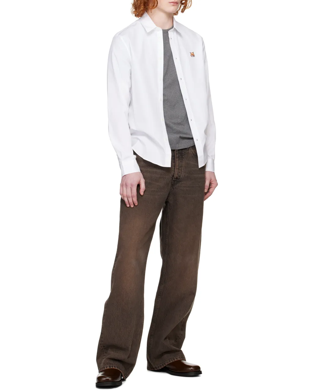 Fox Head Patch Long-Sleeved Shirt