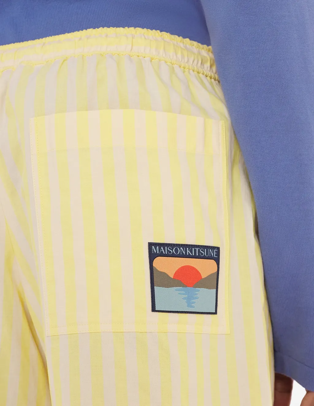Logo Patch Striped Shorts