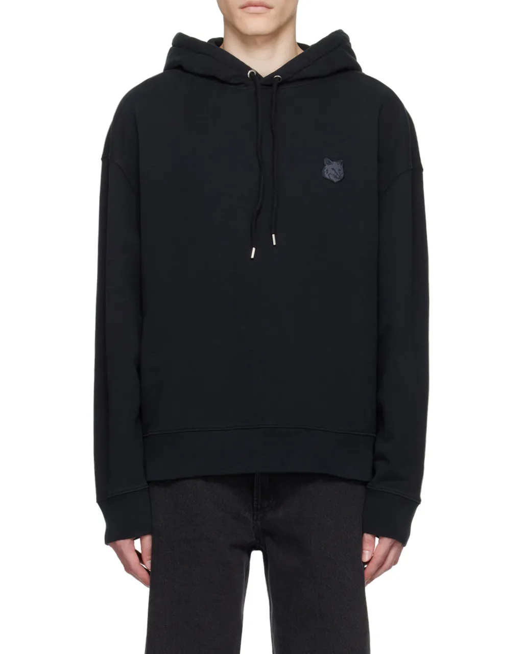 Fox Head Patch Drawstring Hoodie