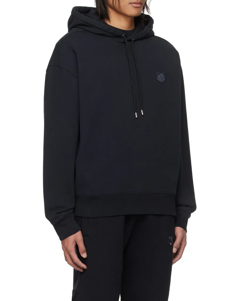 Fox Head Patch Drawstring Hoodie