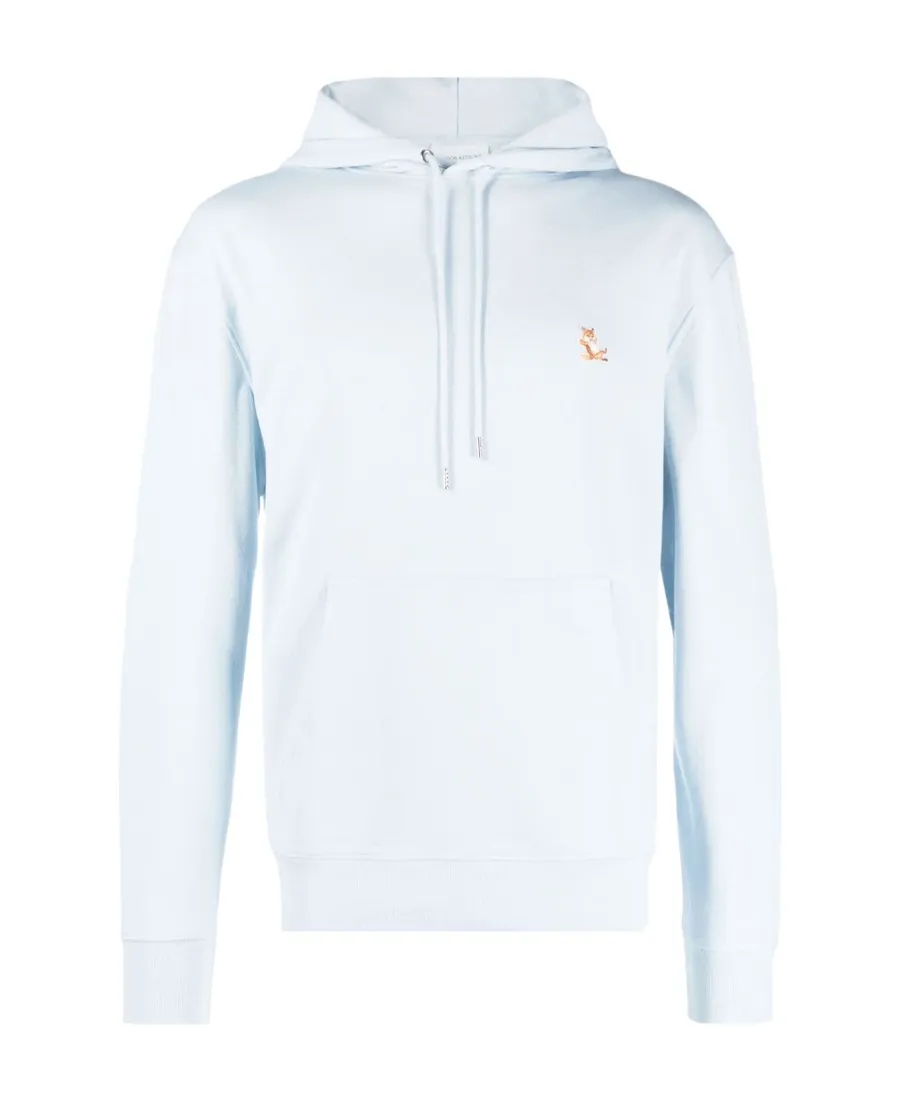 Fox Embroidered Drawstring Hoodie