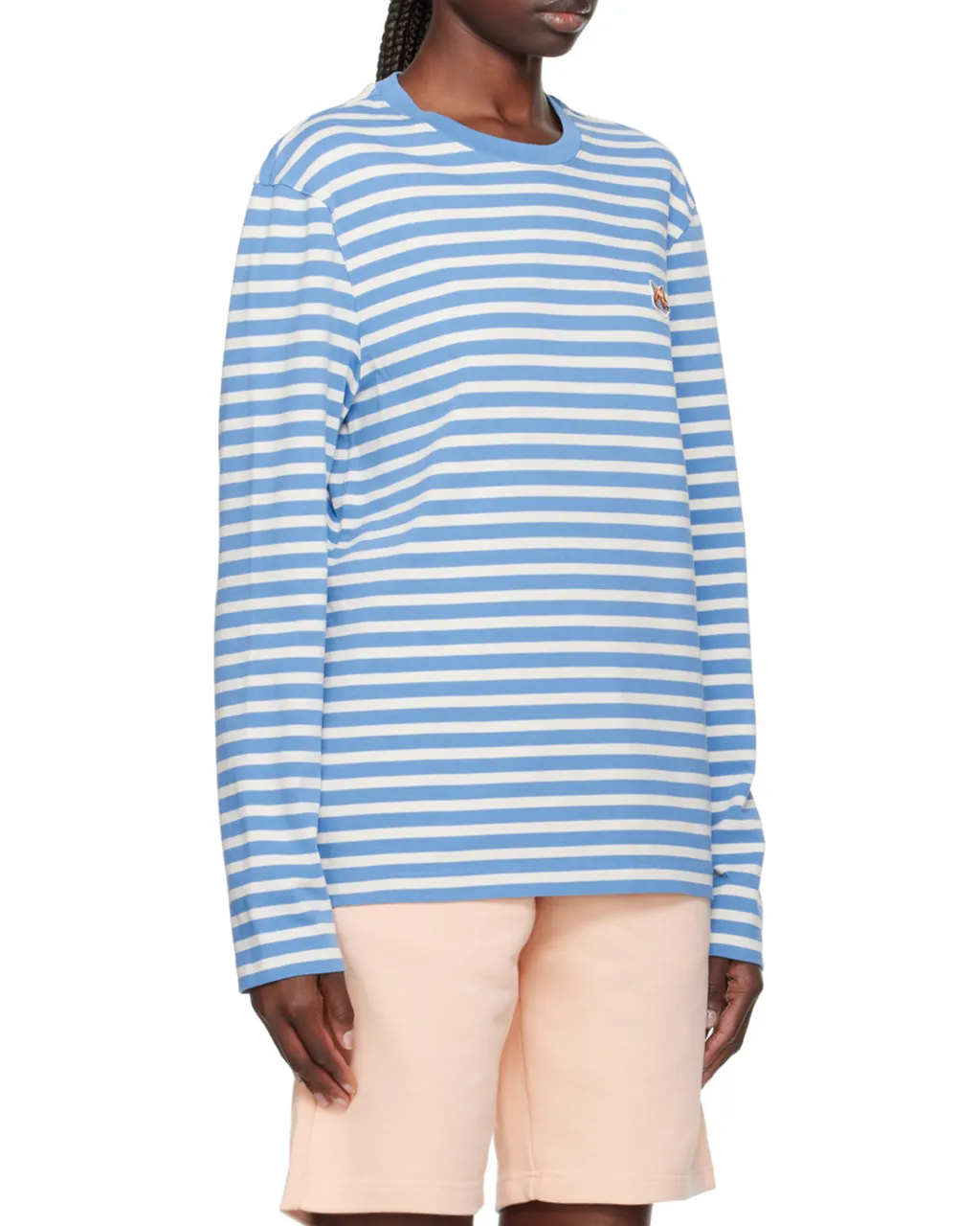 Fox Head Patch Striped T-Shirt
