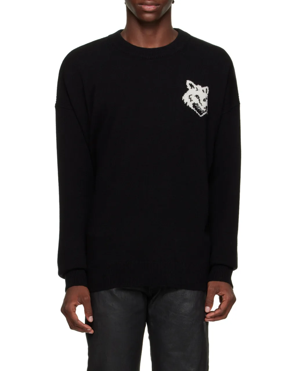 Fox Intarsia-Knit Crewneck Jumper