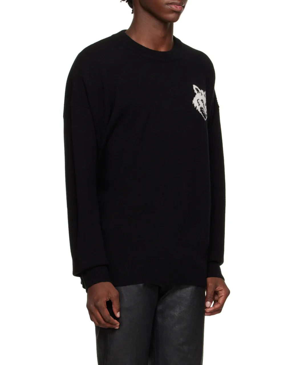Fox Intarsia-Knit Crewneck Jumper