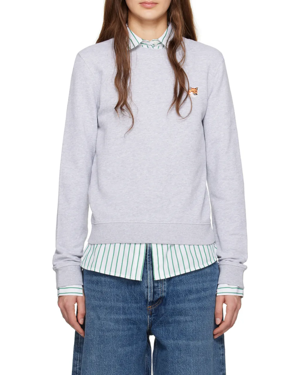 Fox Head Patch Crewneck Sweatshirt