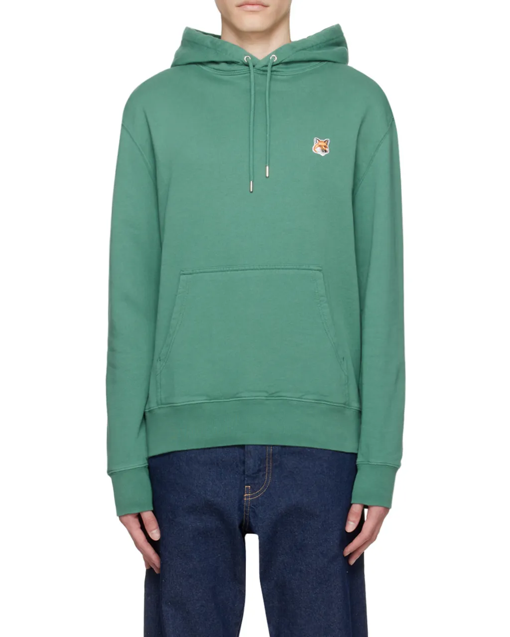 Fox Head Patch Drawstring Hoodie