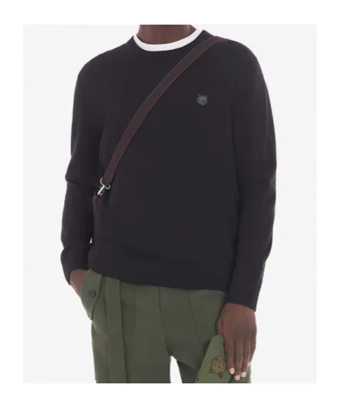 Fox Embroidered Knitted Jumper