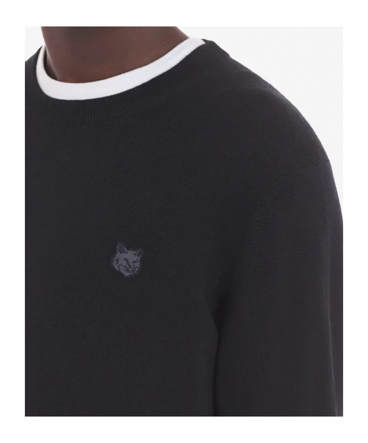 Fox Embroidered Knitted Jumper