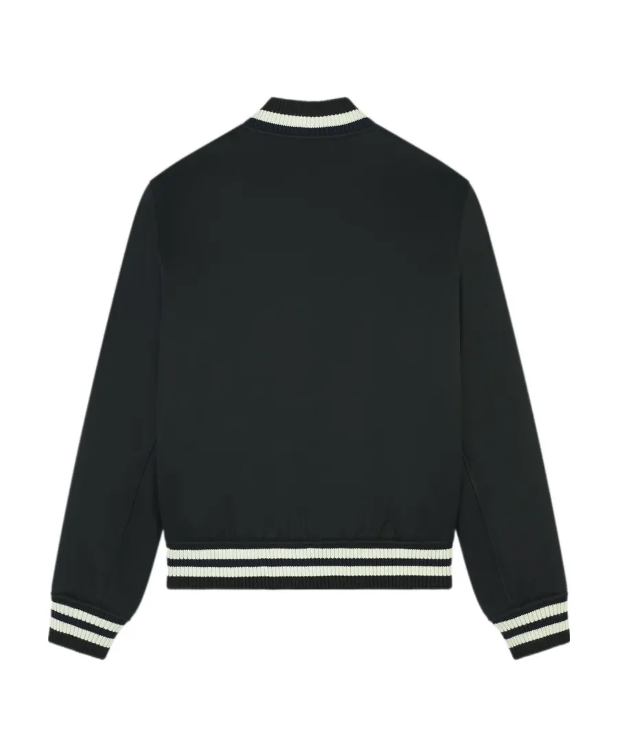 Logo Embroidered Bomber Jacket