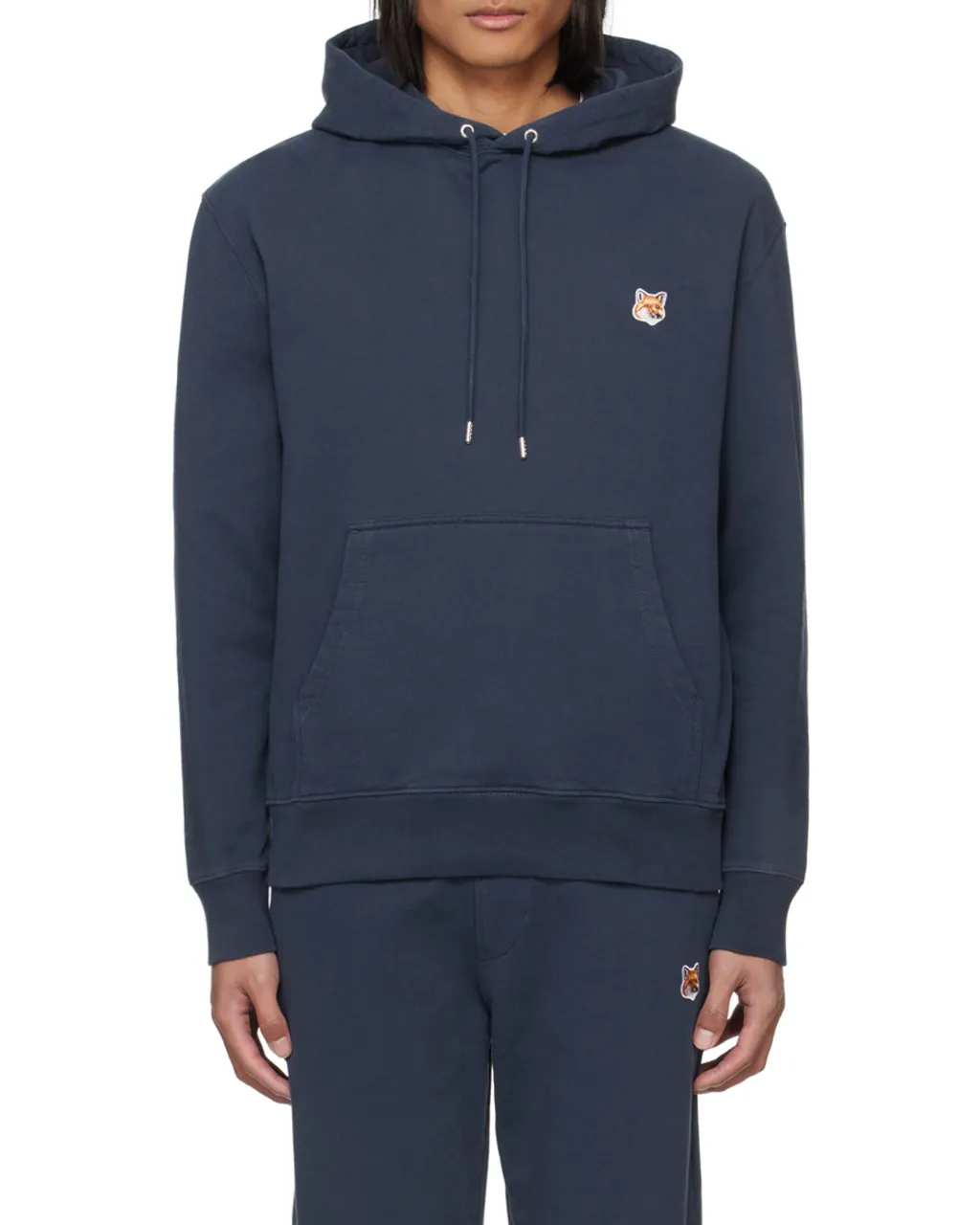 Fox Head Patch Drawstring Hoodie