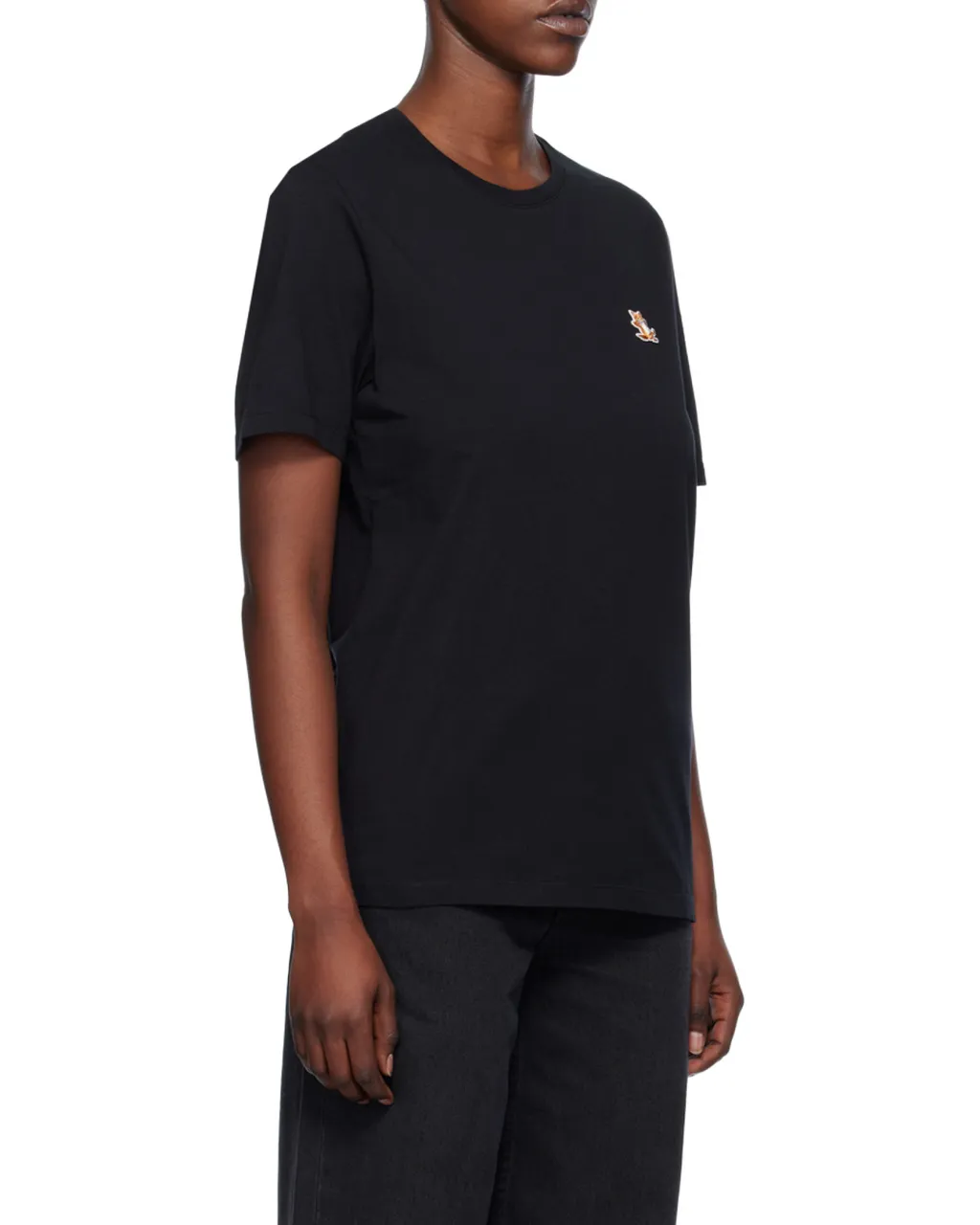 Chillax Fox Patch Crewneck T-Shirt