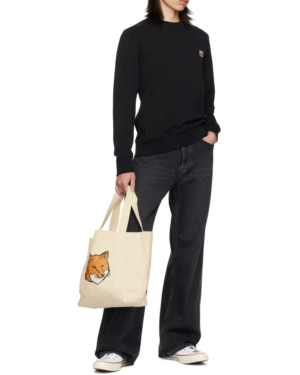 Fox Patch Crewneck Sweatshirt