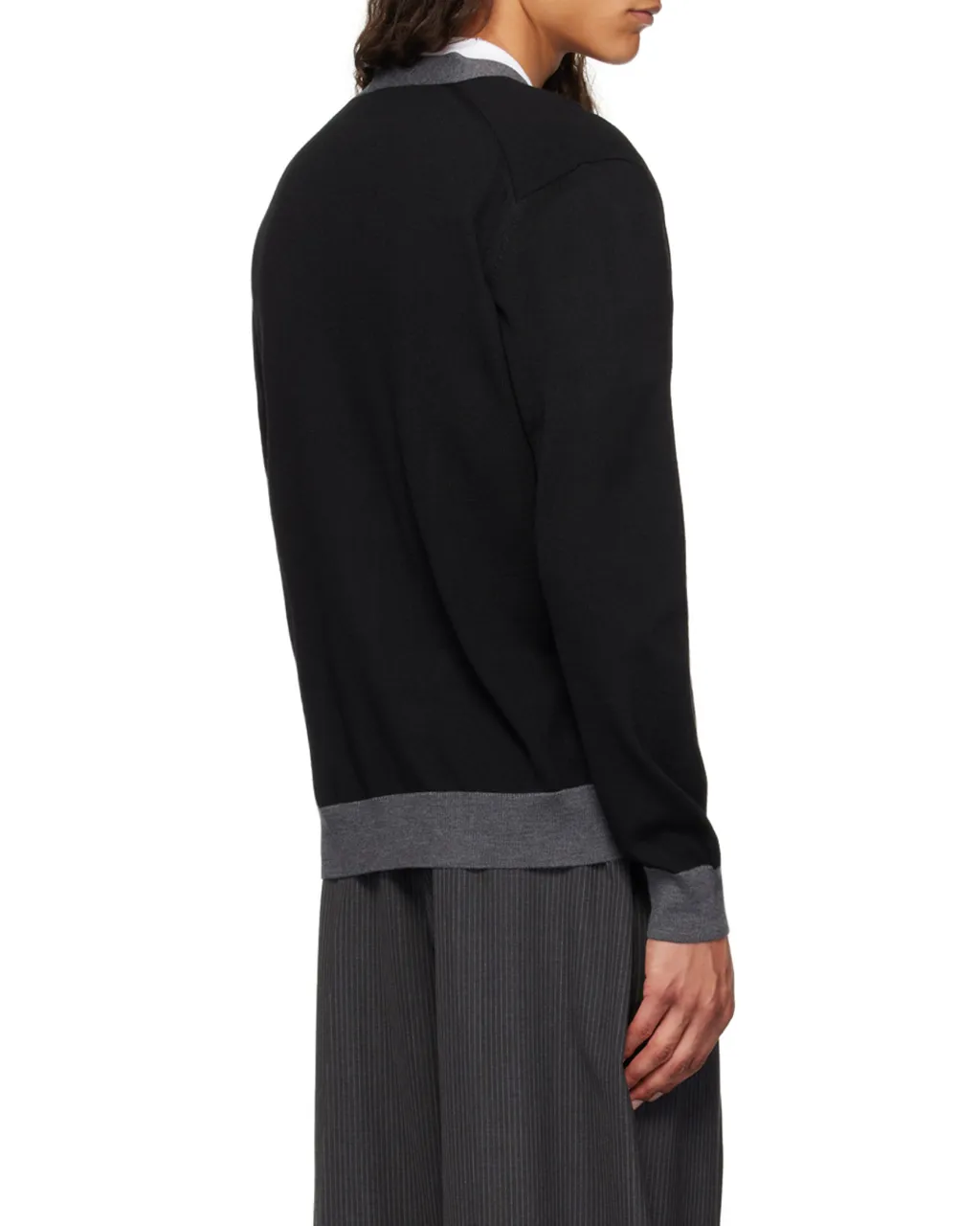 Bold Fox Head Patch V-Neck Cardigan