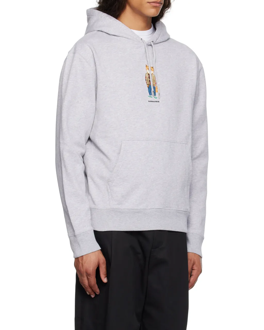 Fox Printed Drawstring Hoodie