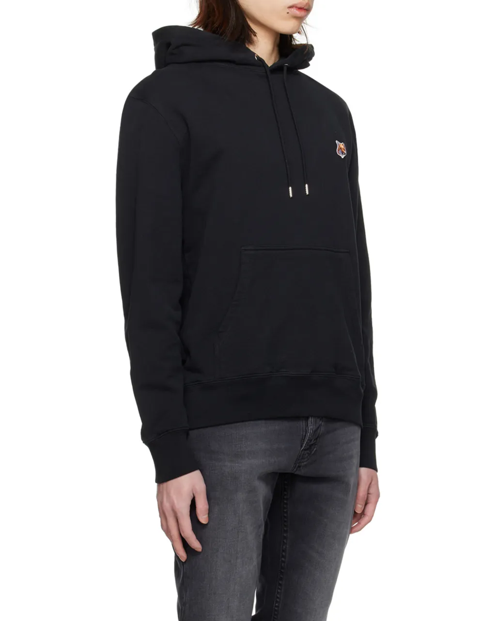 Fox Head Patch Drawstring Hoodie