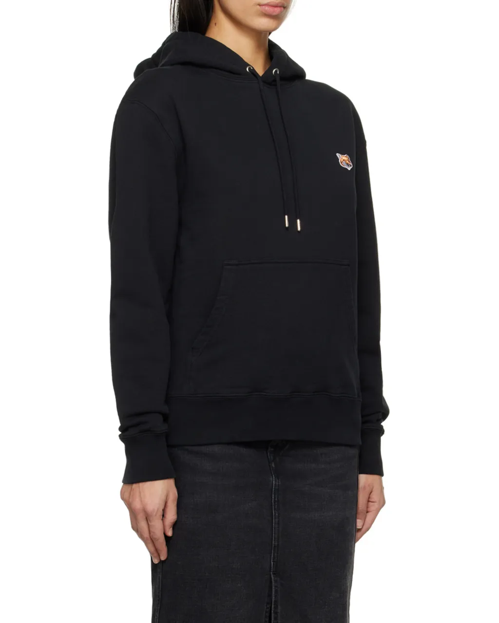 Fox Head Patch Drawstring Hoodie