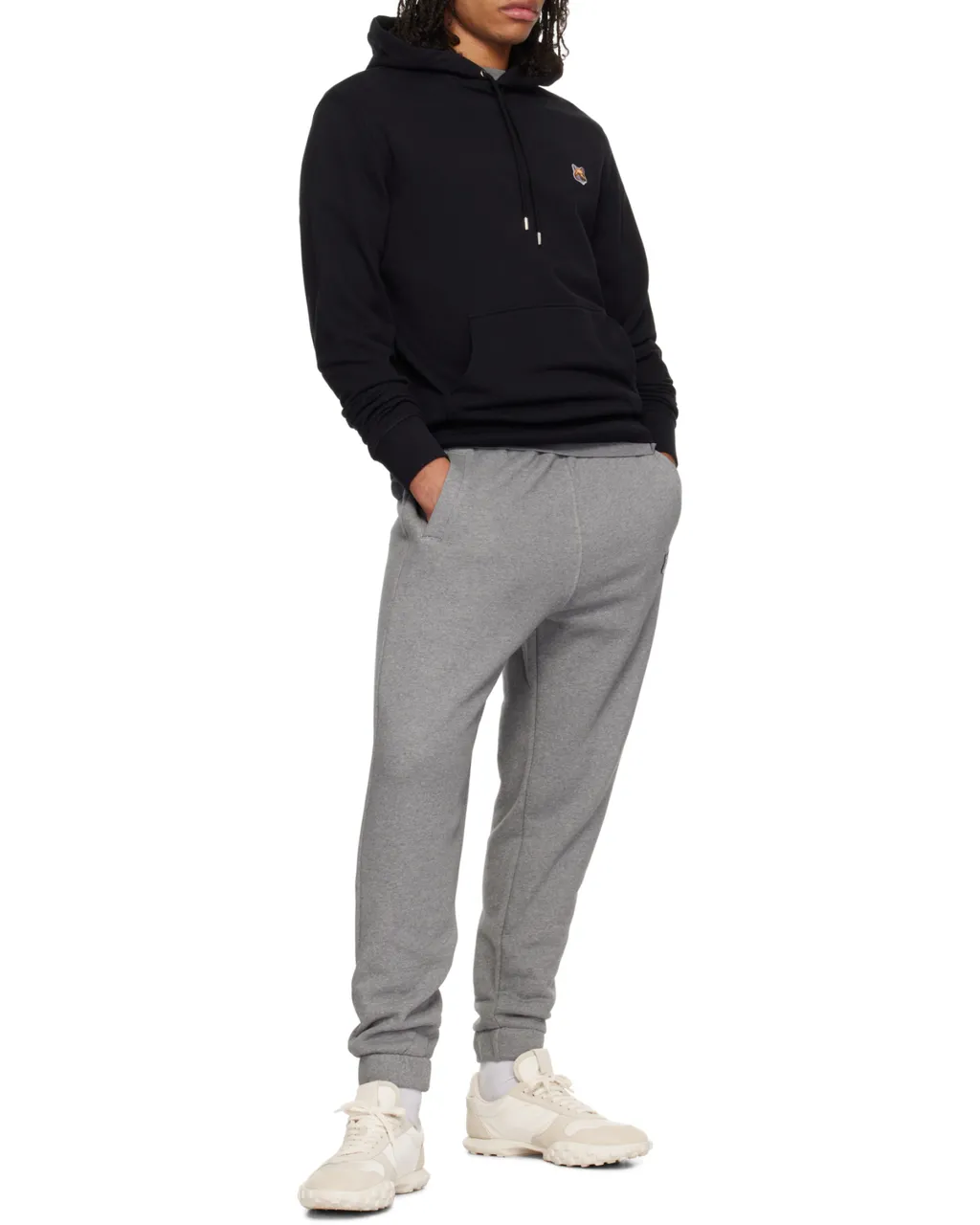 Fox Head Patch Drawstring Hoodie