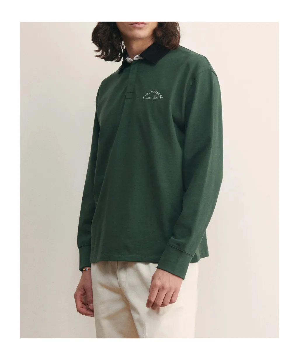 Logo Long-Sleeved Polo Shirt