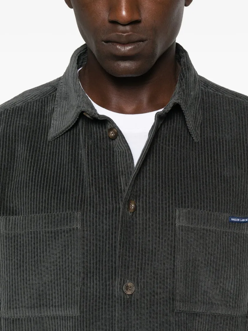Long-Sleeved Corduroy Shirt