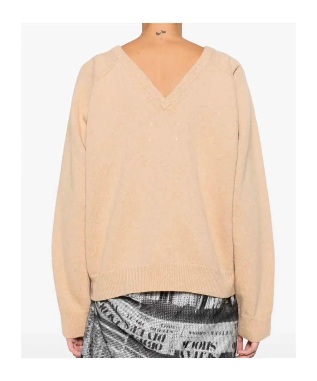Maison Margiela V-Neck Knit Top