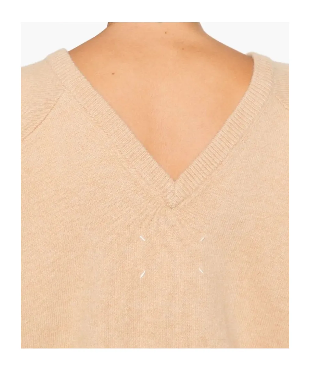 Maison Margiela V-Neck Knit Top