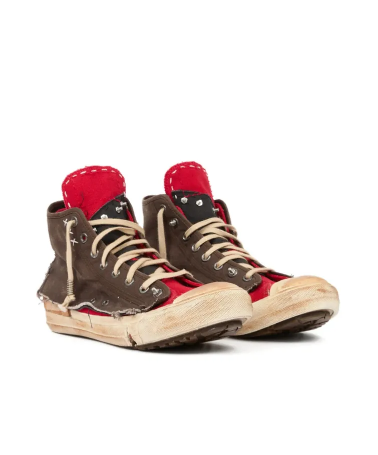Frayed-Edges Distressed Sneakers