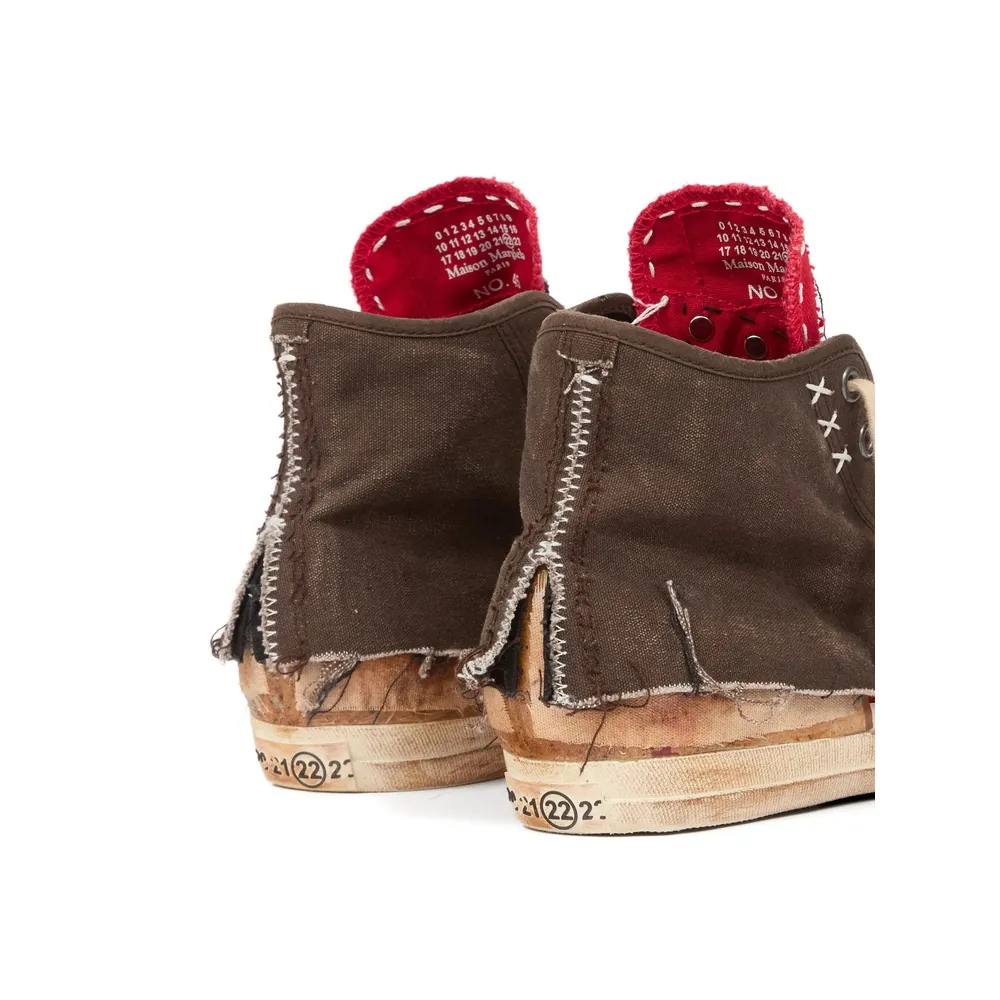 Frayed-Edges Distressed Sneakers