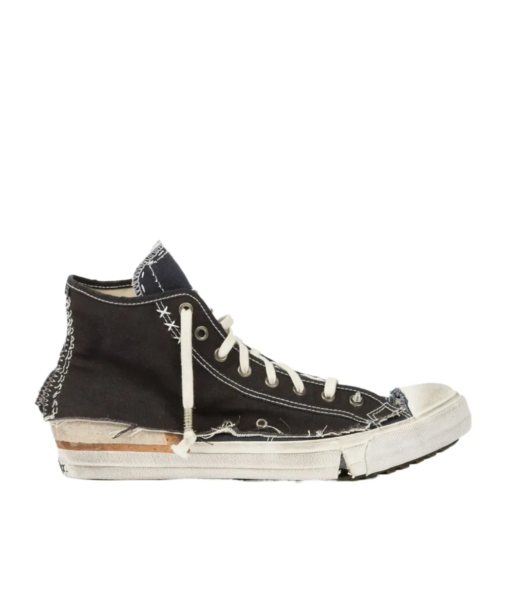 Frayed-Edges Distressed Sneakers