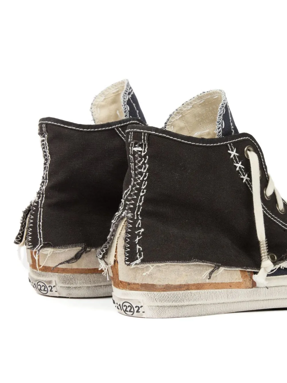 Frayed-Edges Distressed Sneakers