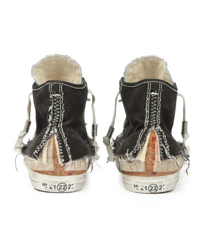 Distressed Lace-Up Sneakers