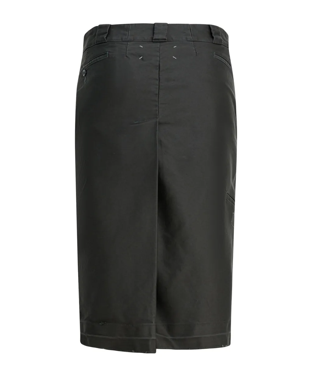 Chino Midi Skirt