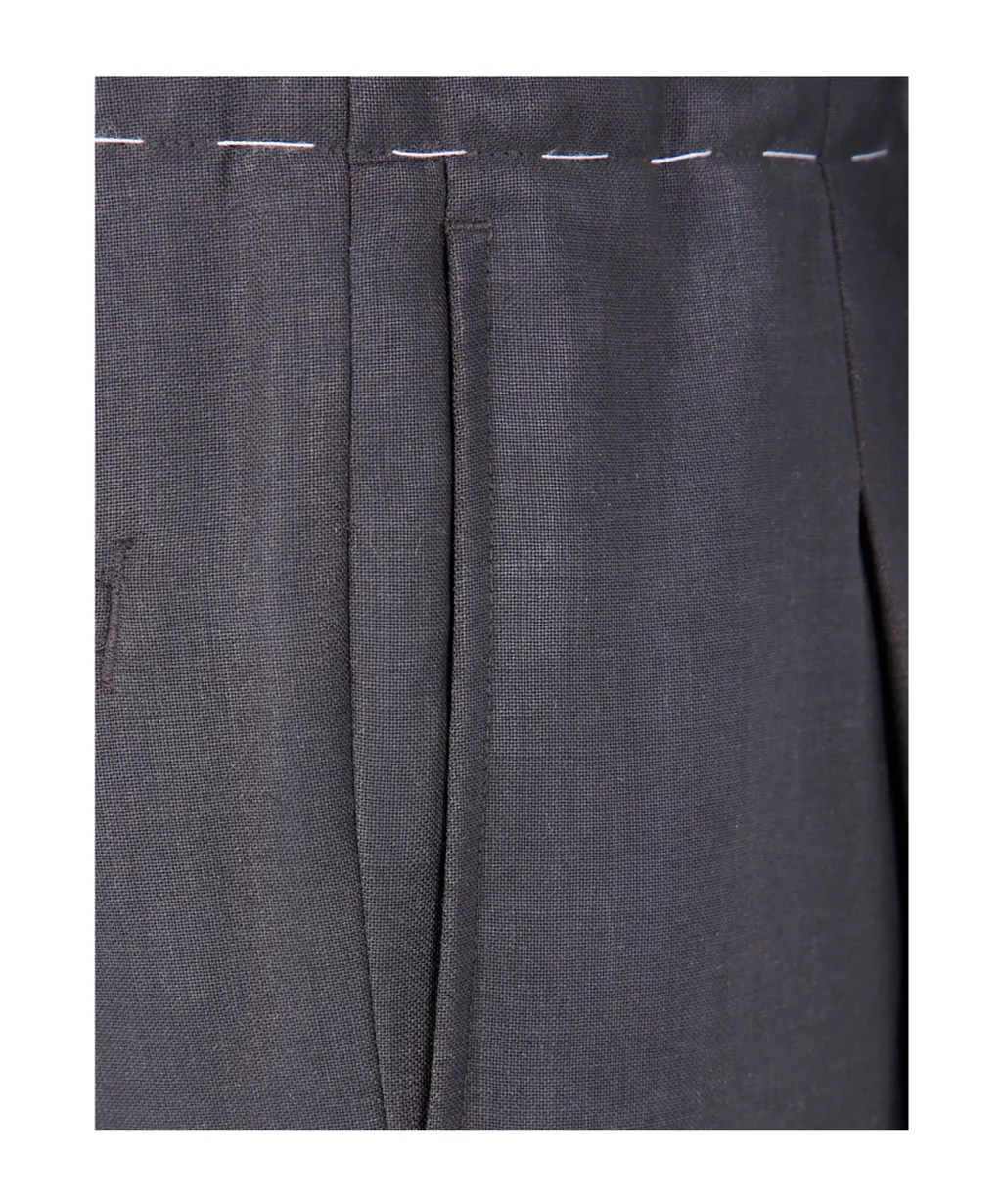 Drawstring Pleated Trousers