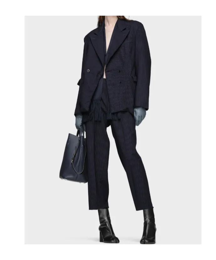 Pinstripe Wool Trousers