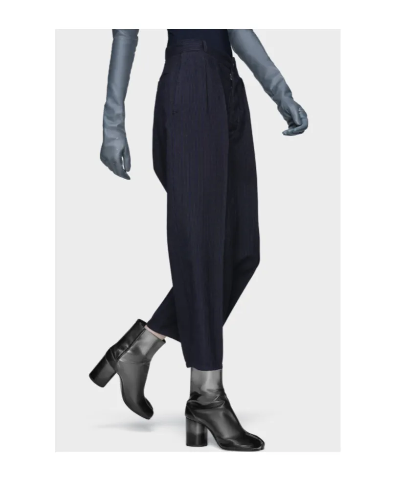 Pinstripe Wool Trousers