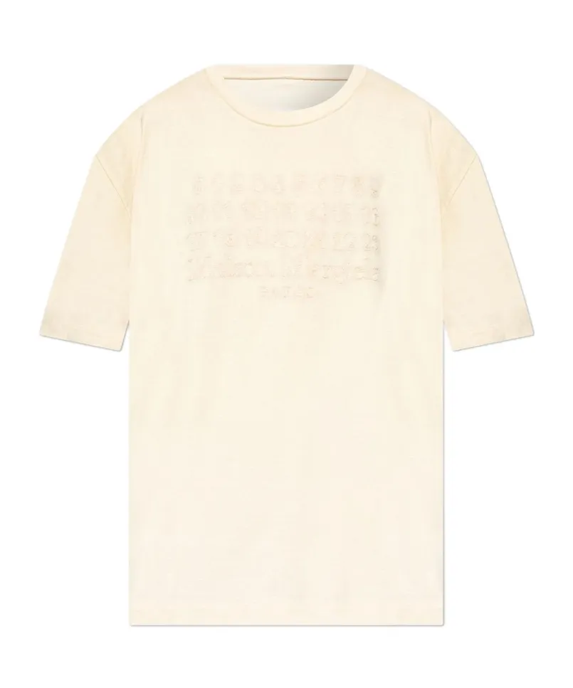 Numbers-Motif Crewneck T-Shirt