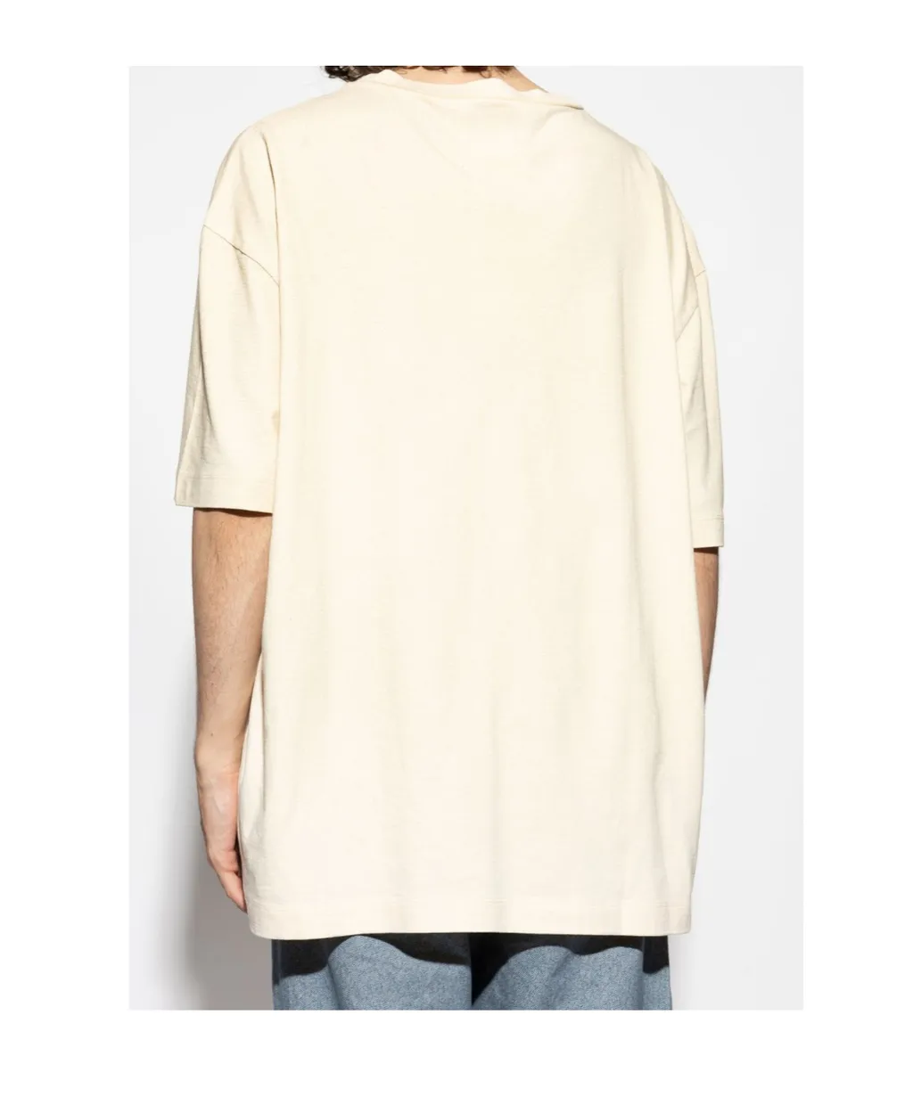 Numbers-Motif Crewneck T-Shirt