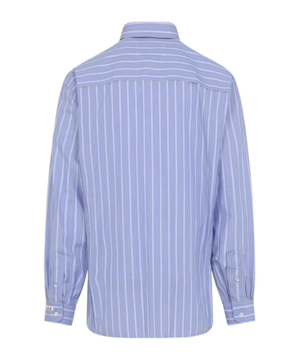 Striped Long-Sleeved Buttoned Shirt