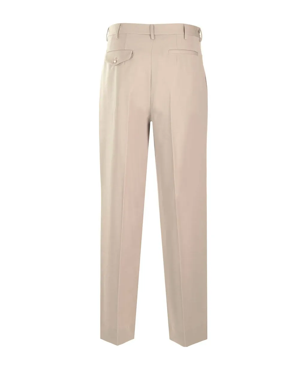 Pleat Detailed Tapered-Leg Trousers