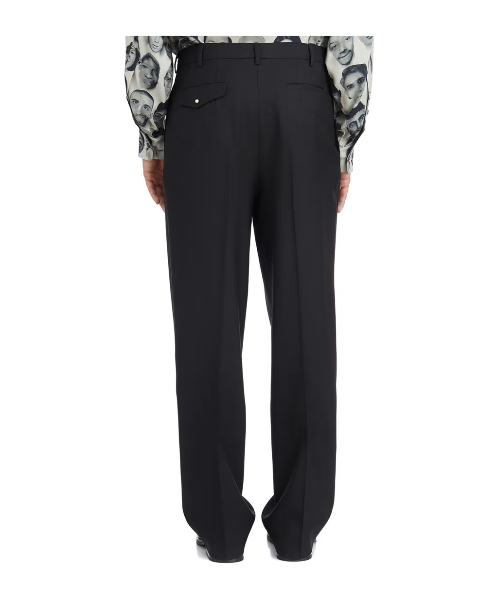 Double Pleat Straight Pants