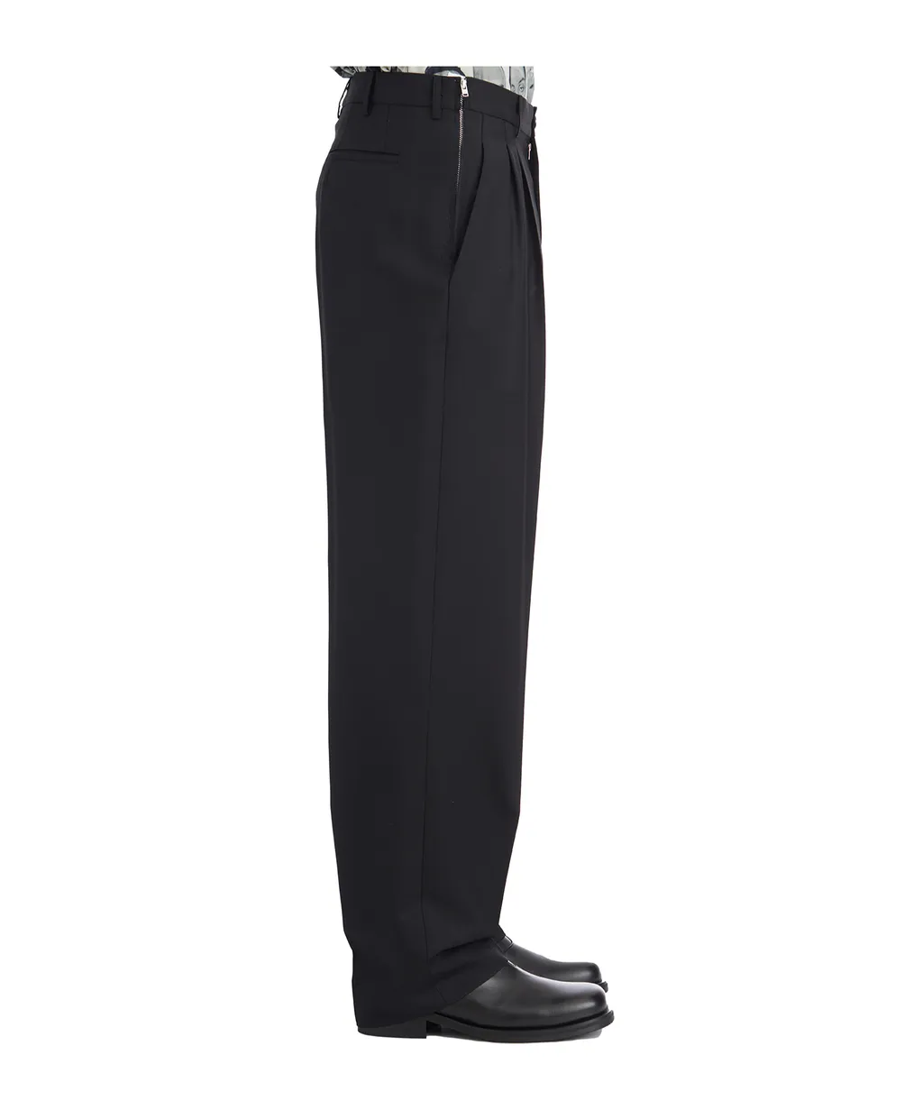 Double Pleat Straight Pants