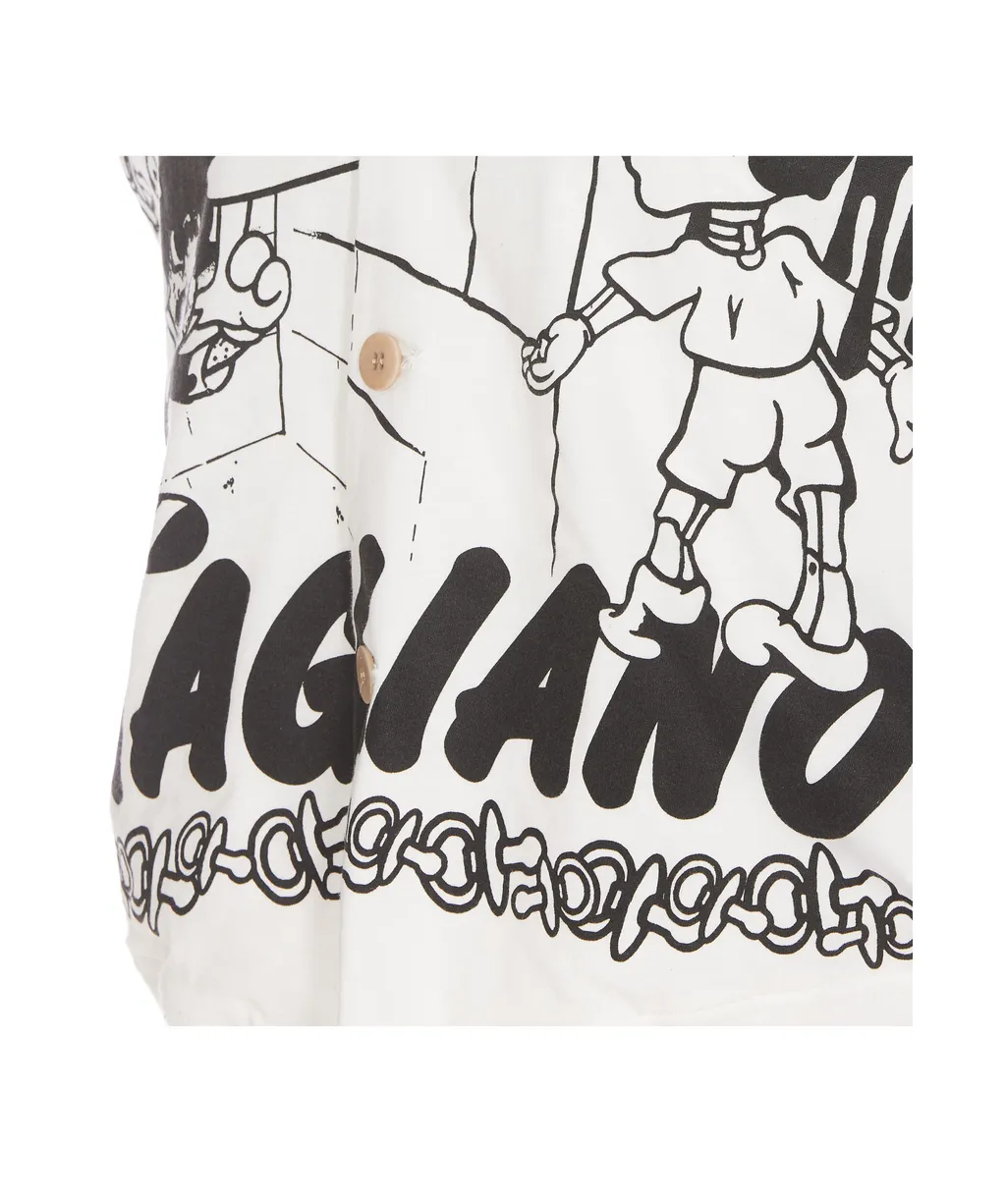 Graphic Printed V-Neck Vest