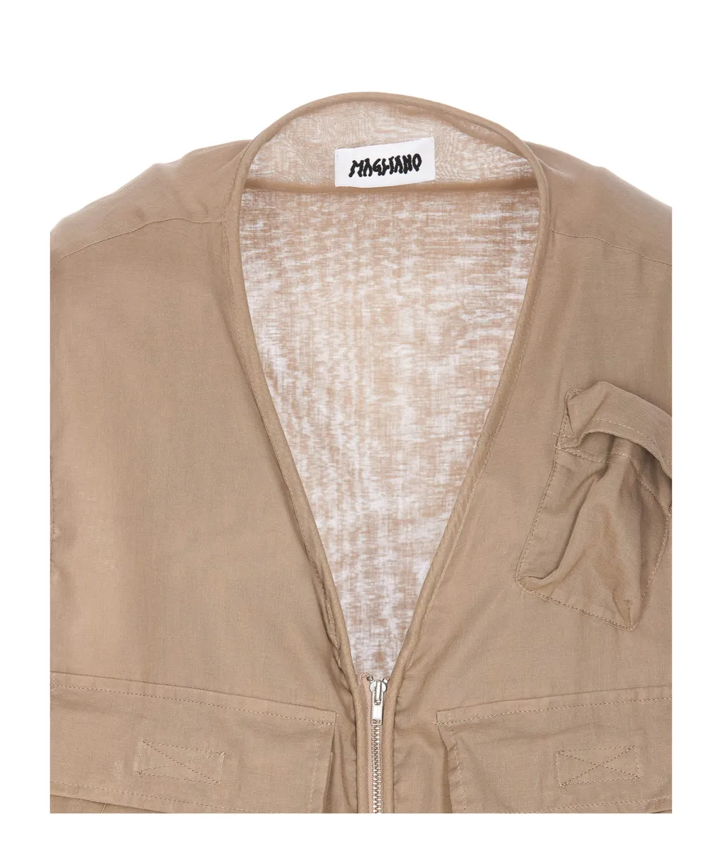 Zip-Up Sleeveless Vest