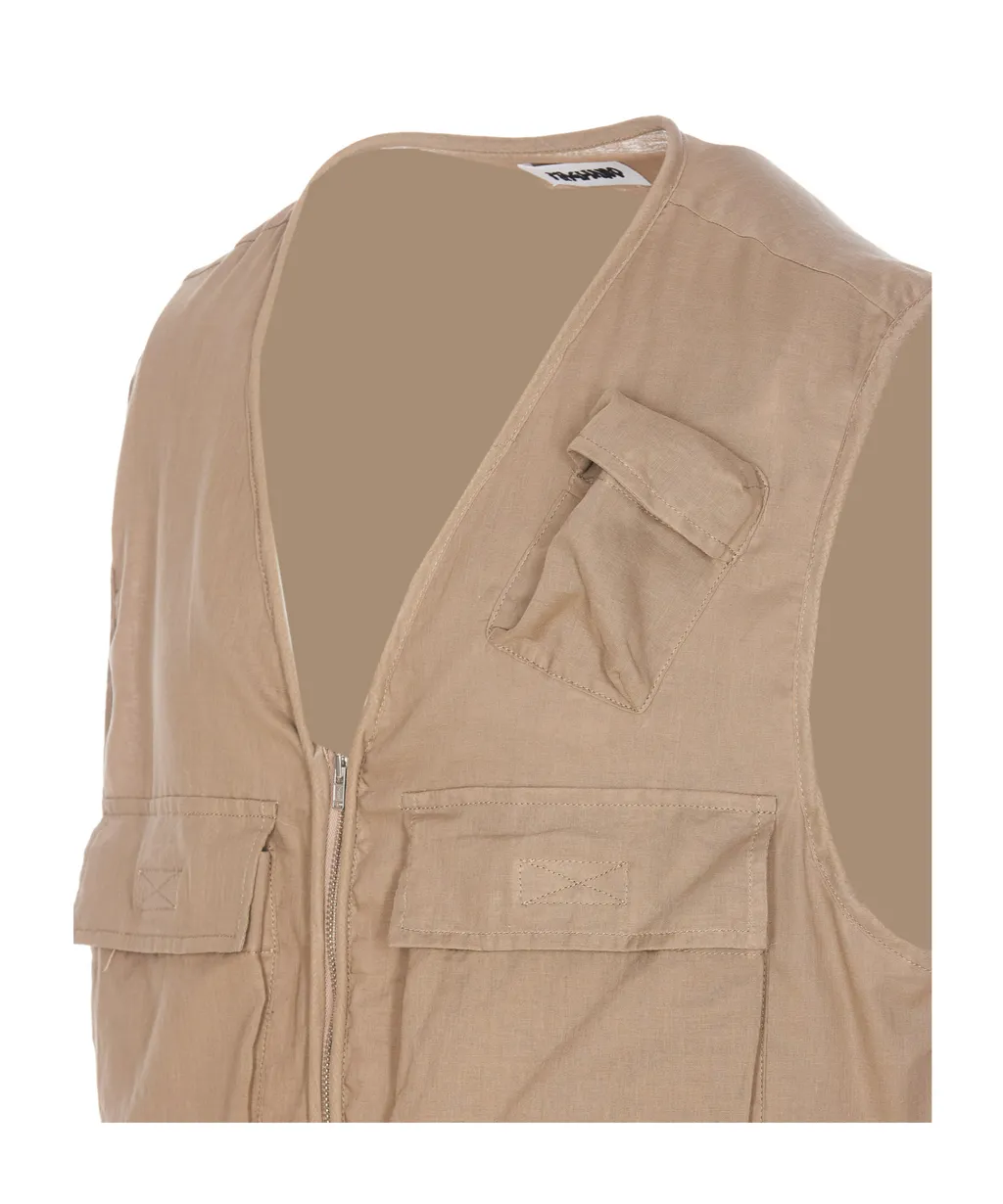 Zip-Up Sleeveless Vest